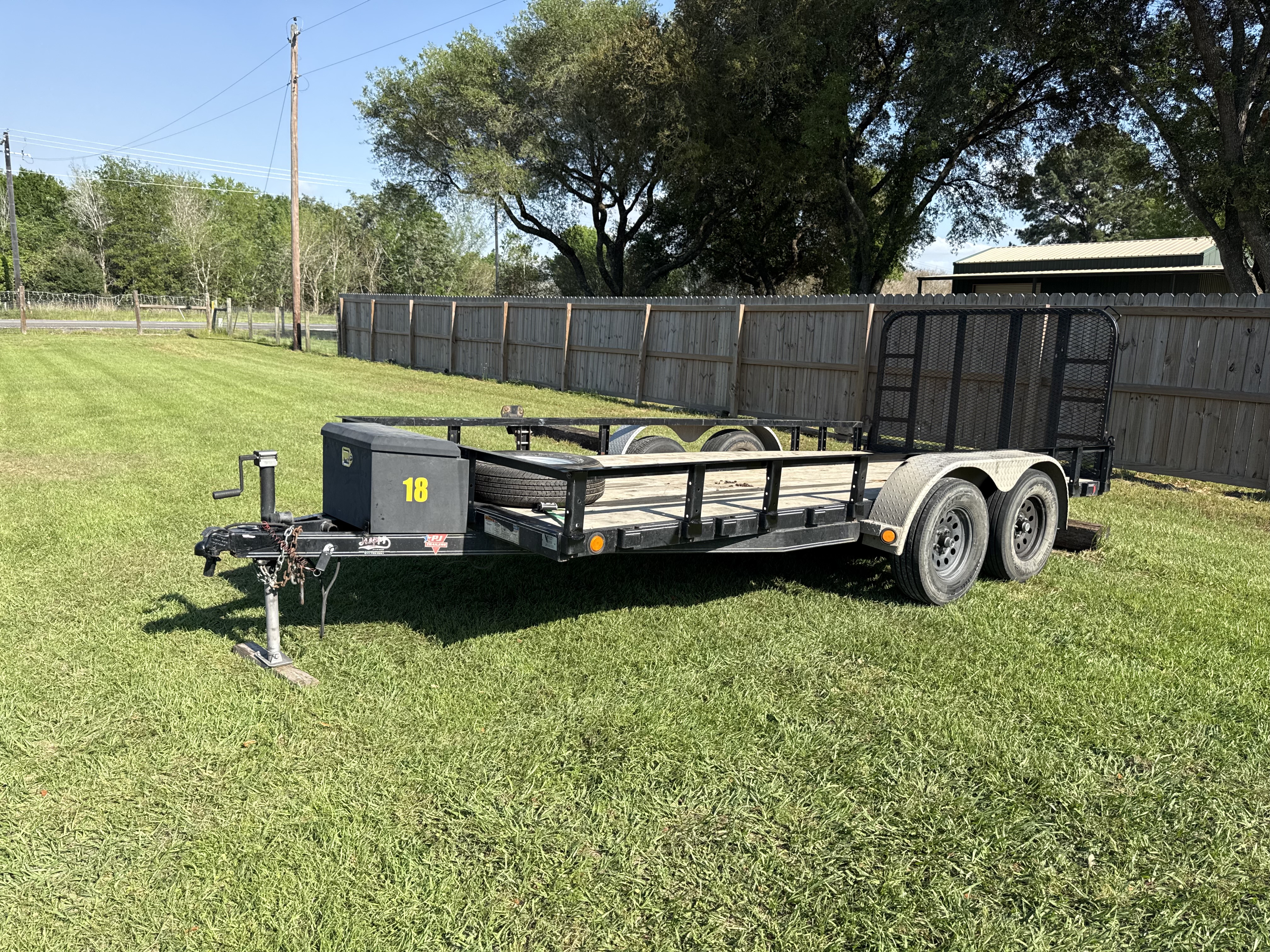 16' Utility Trailer with tandem axles at Del Angel Trailer Rentals in Cypress, TX