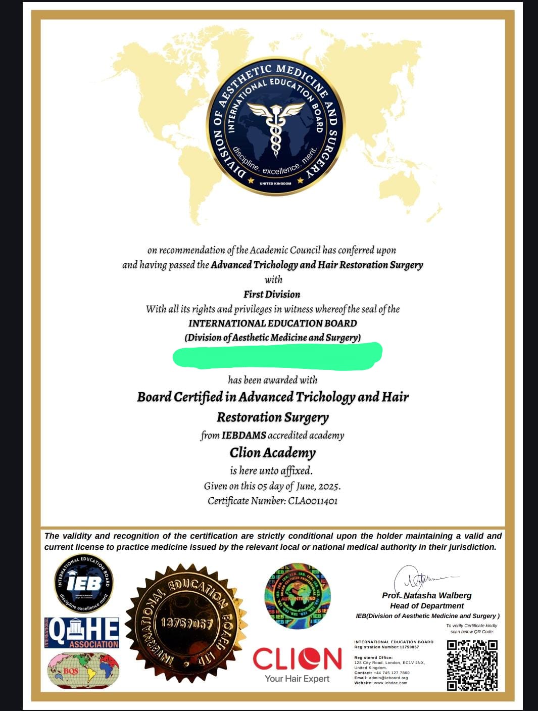 Clion Academy Certificate