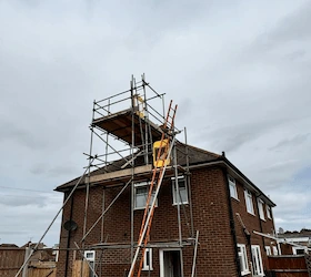 Scaffold Tower For Chimney Maintenance