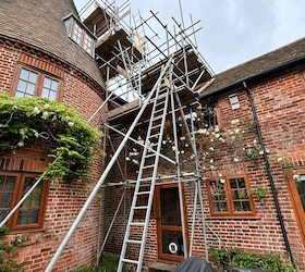 Oast House Roof Repair Scaffolding in Maidstone