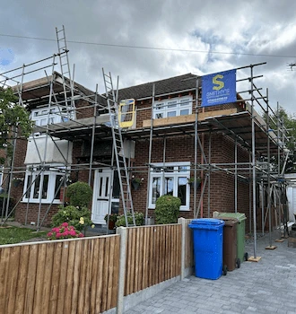 Fascia Soffit Repair Two-Lift Scaffolding