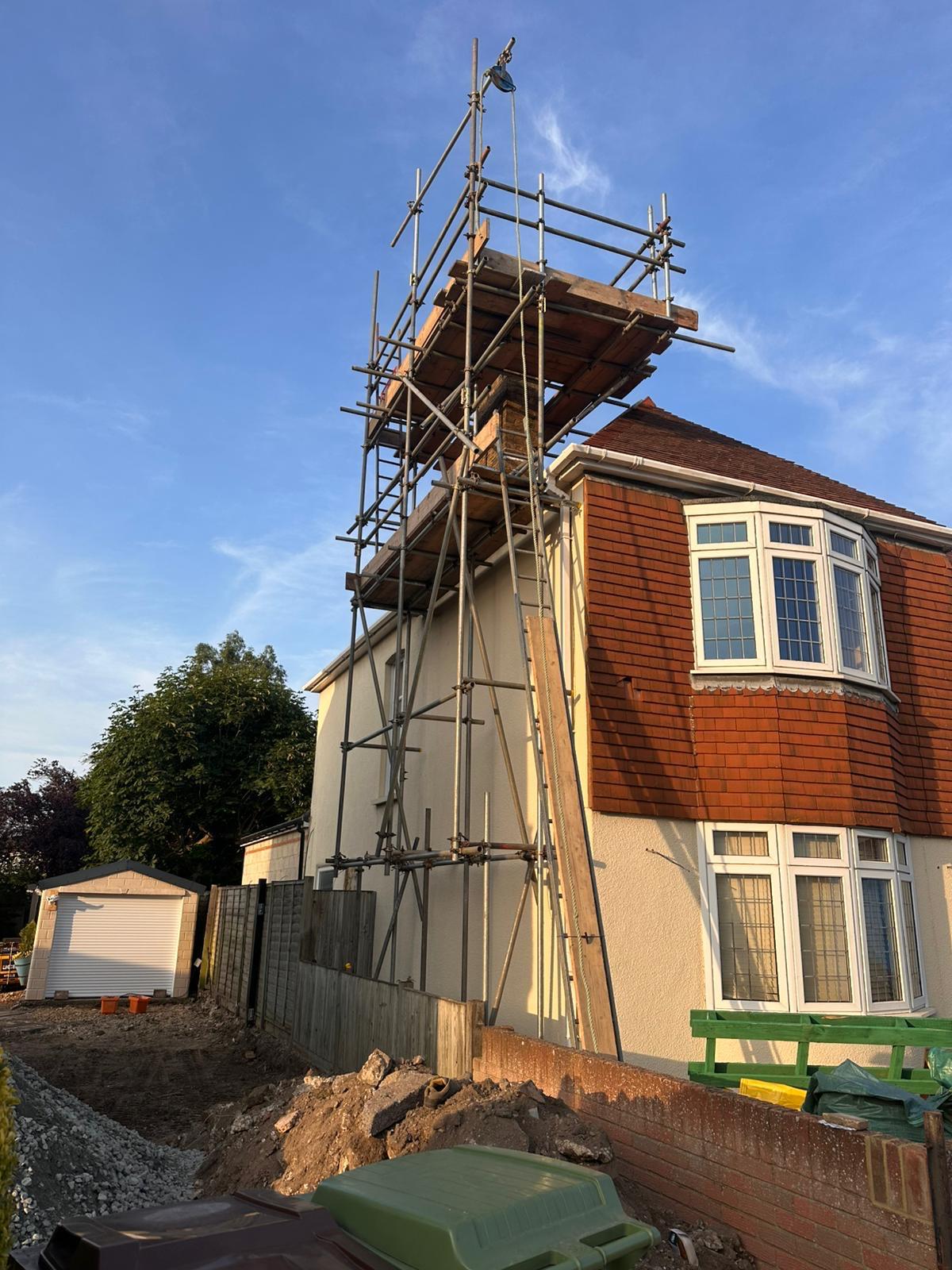 Scaffold Tower For Chimney Maintenance