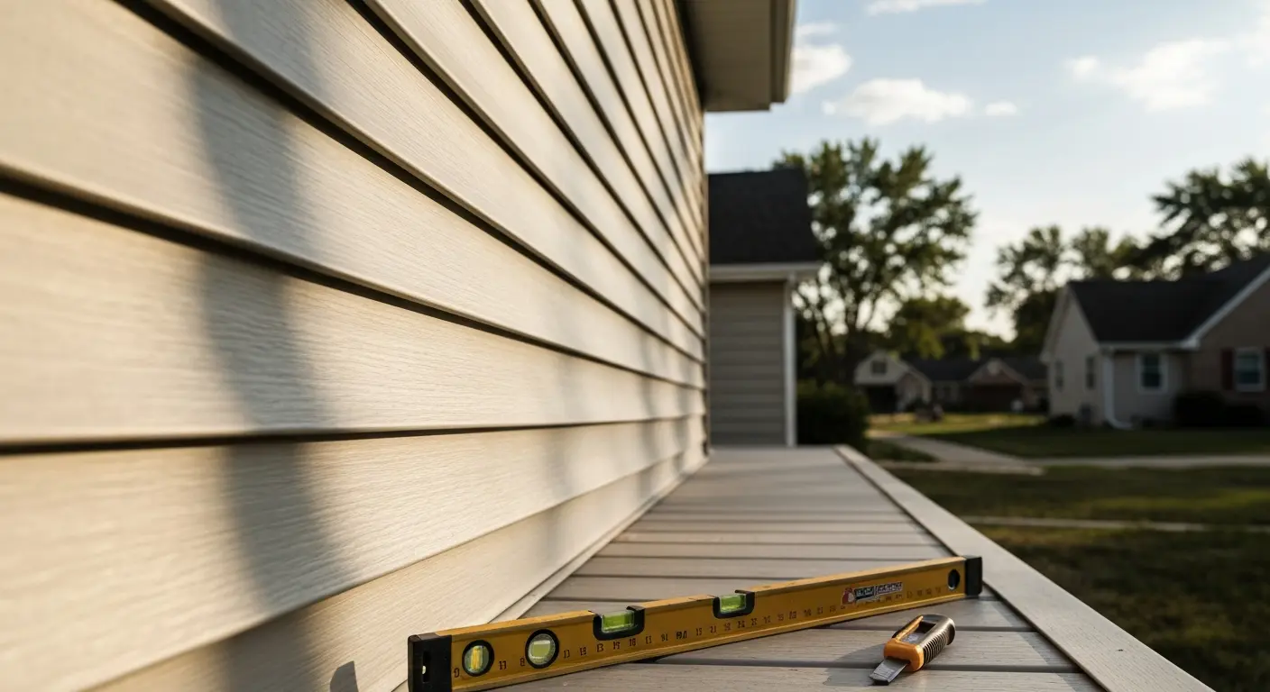 Vinyl siding installation project