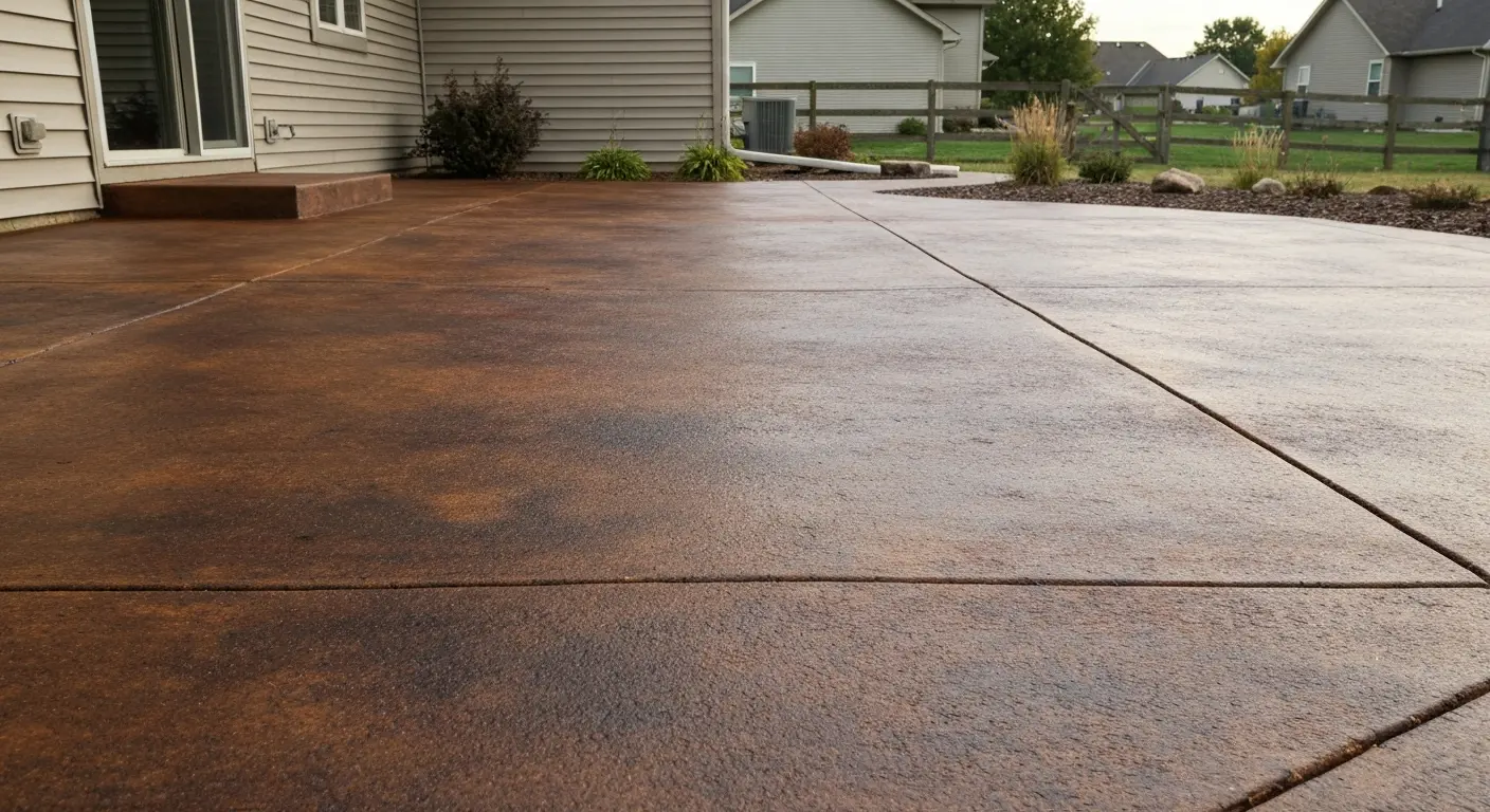 Stained concrete surface