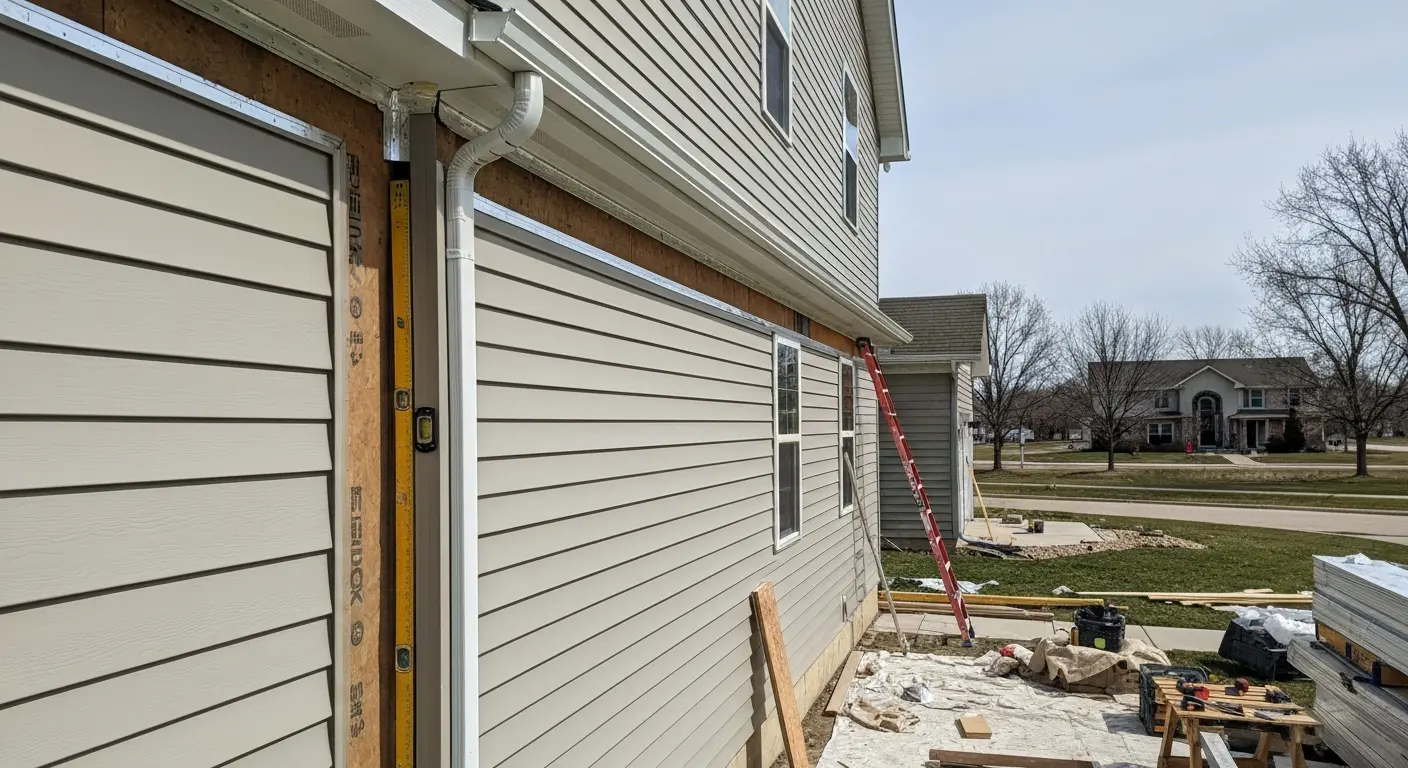 Professional siding installation on Ankeny home