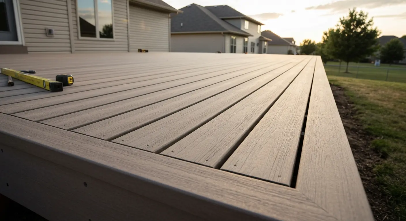Low-maintenance composite deck