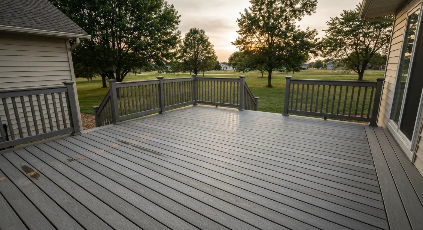 Custom composite deck in West Des Moines