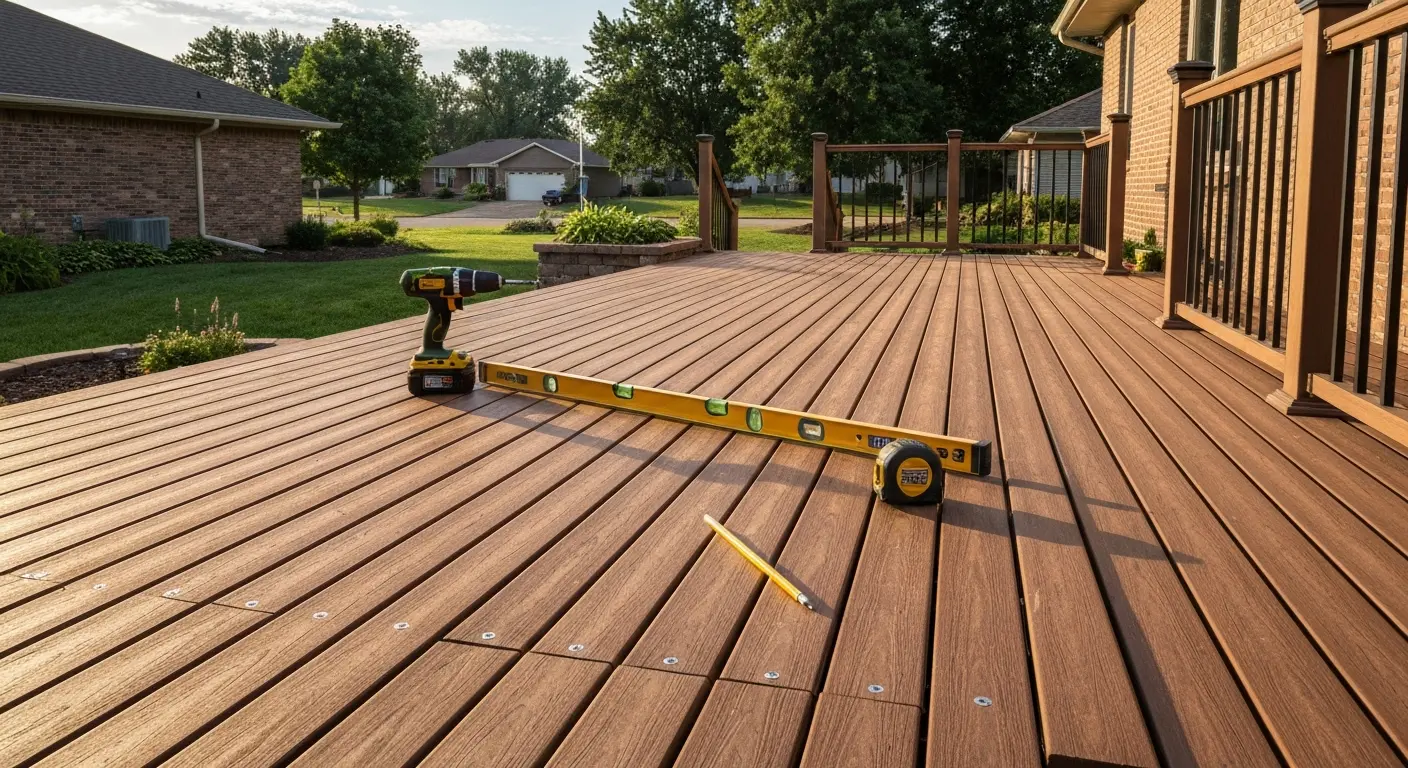 Composite deck installation in West Des Moines
