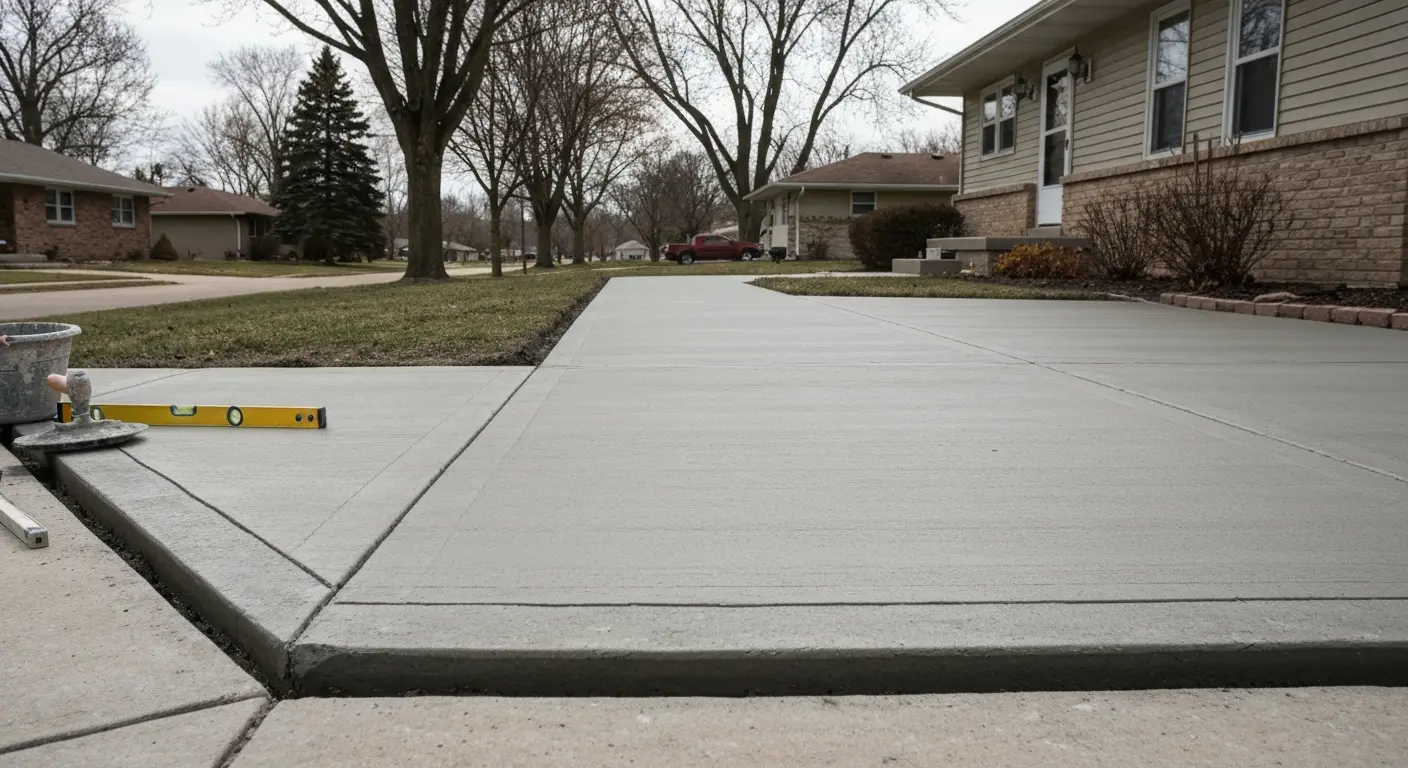 Standard concrete walkway