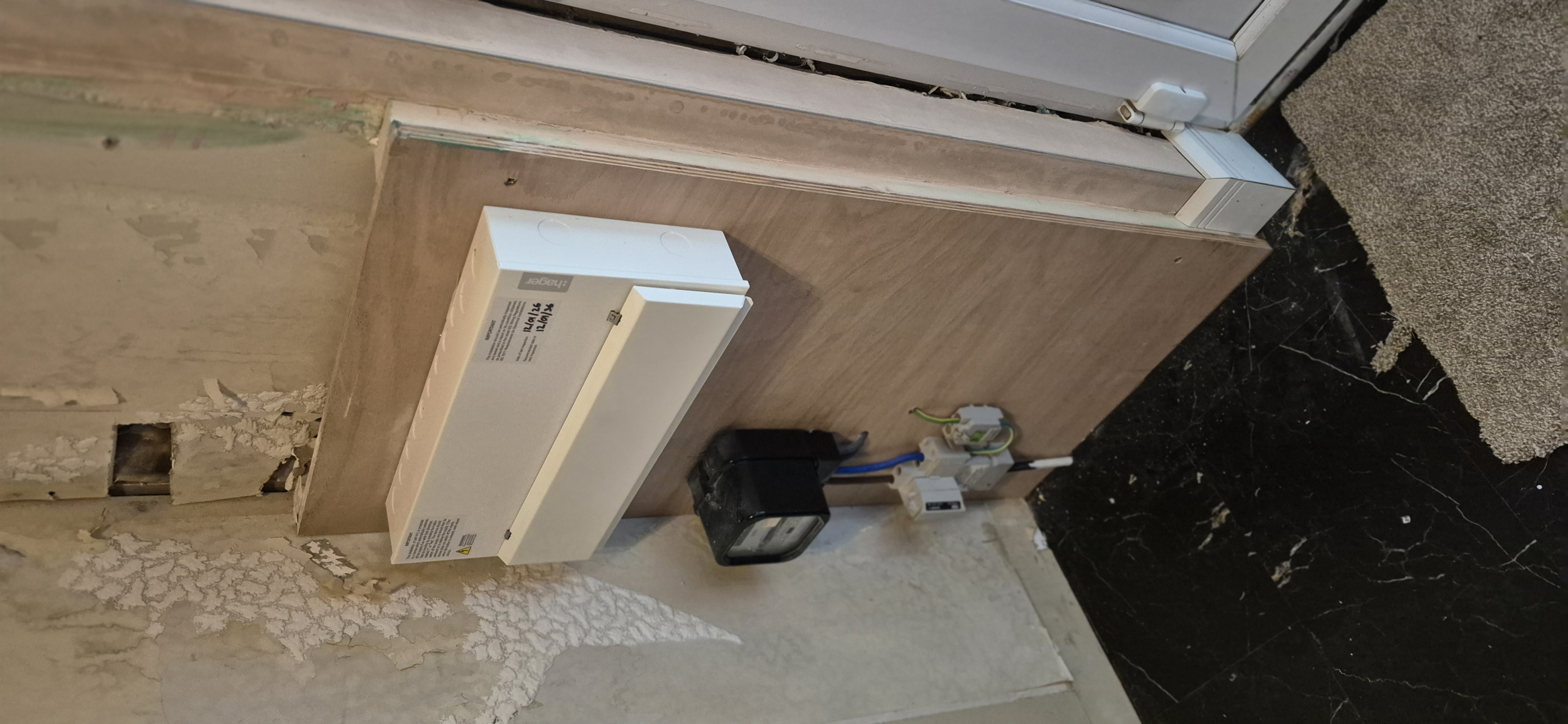 New Hager consumer unit installed in hallway property