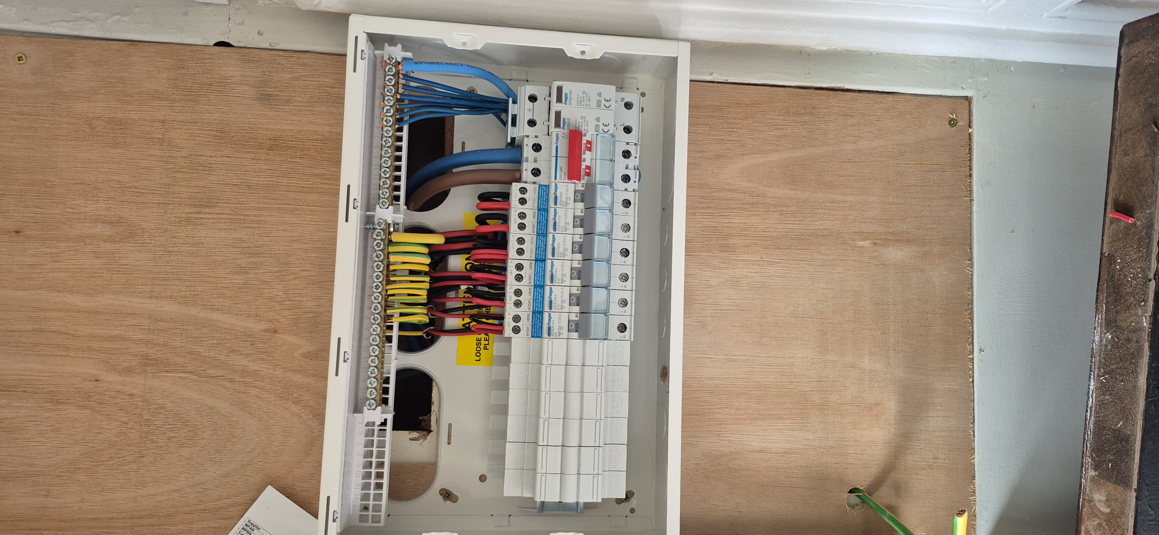 Consumer unit upgrade in progress