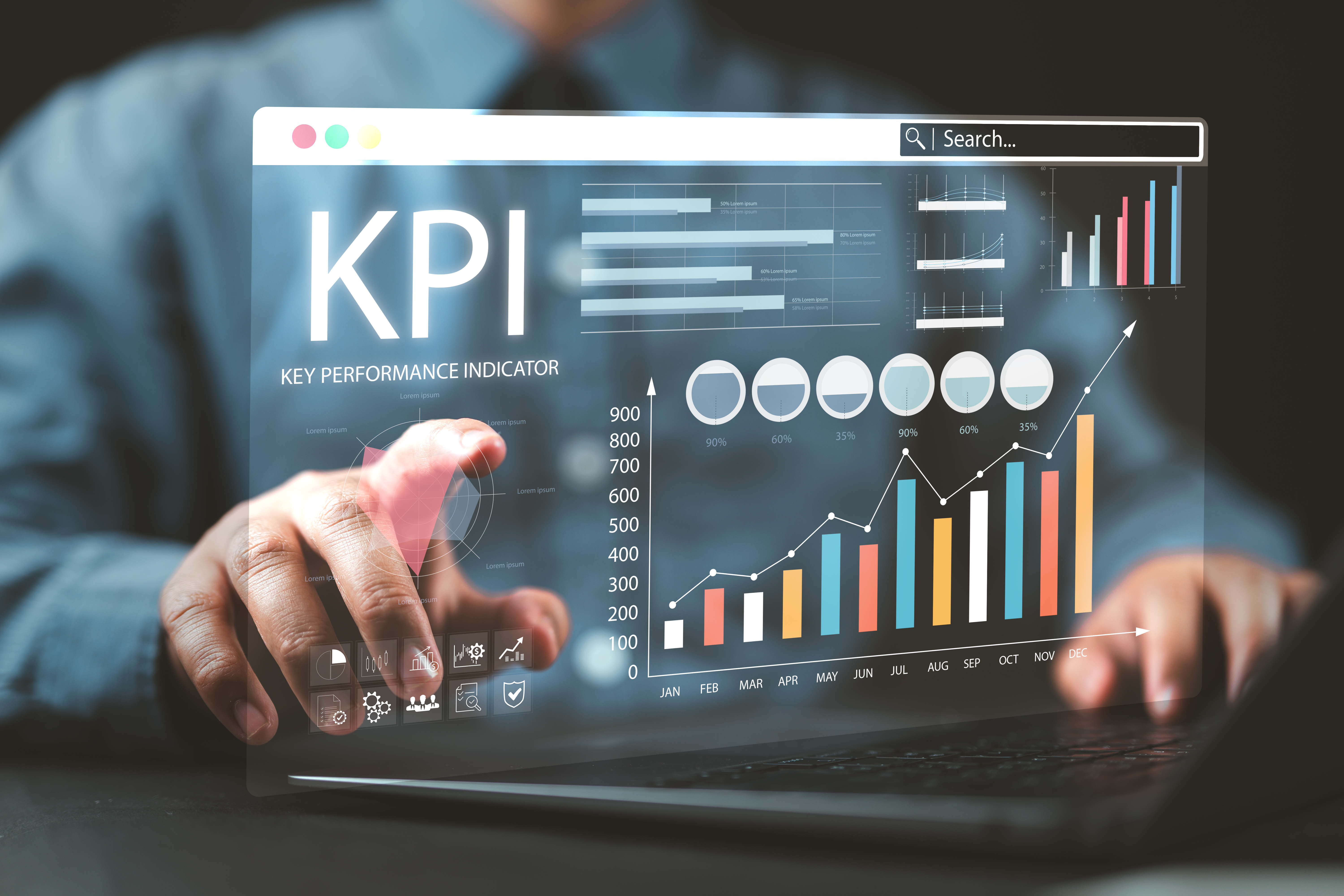 KPI Report on Laptop