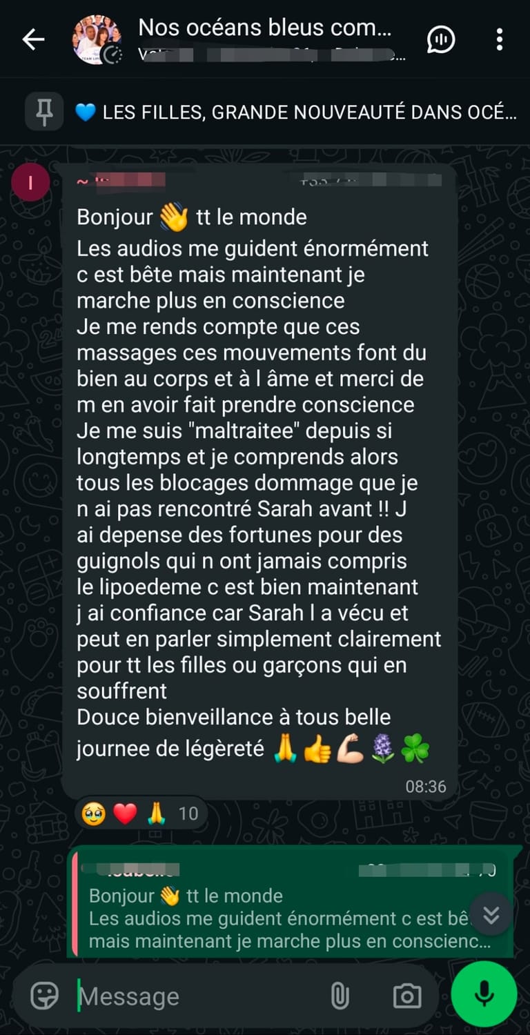 Témoignage d’une participante
