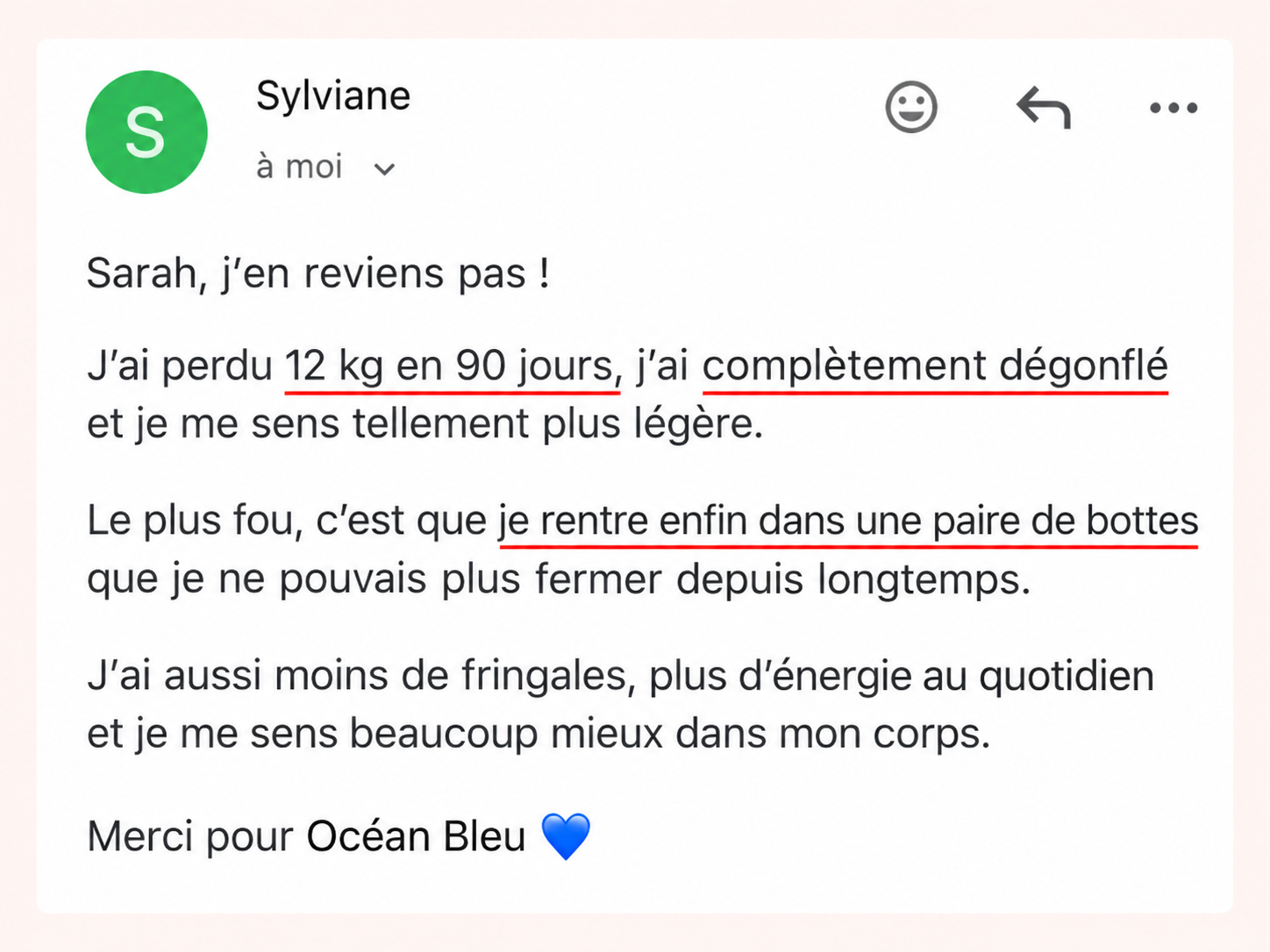 Avis écrit de Sylviane
