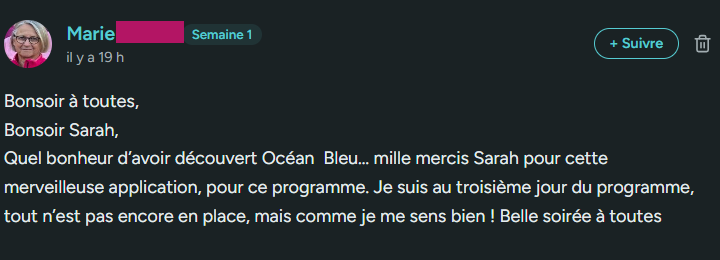 Avis écrit de Marie