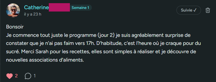 Avis de Catherine