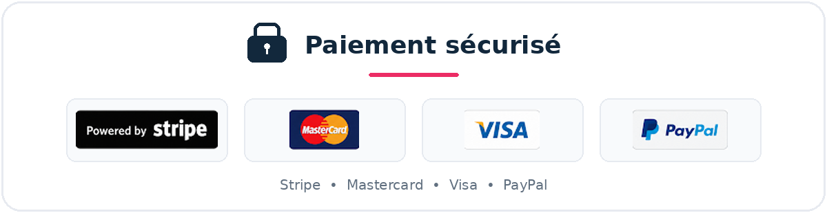 Paiement sécurisé — cartes bancaires, Stripe et PayPal