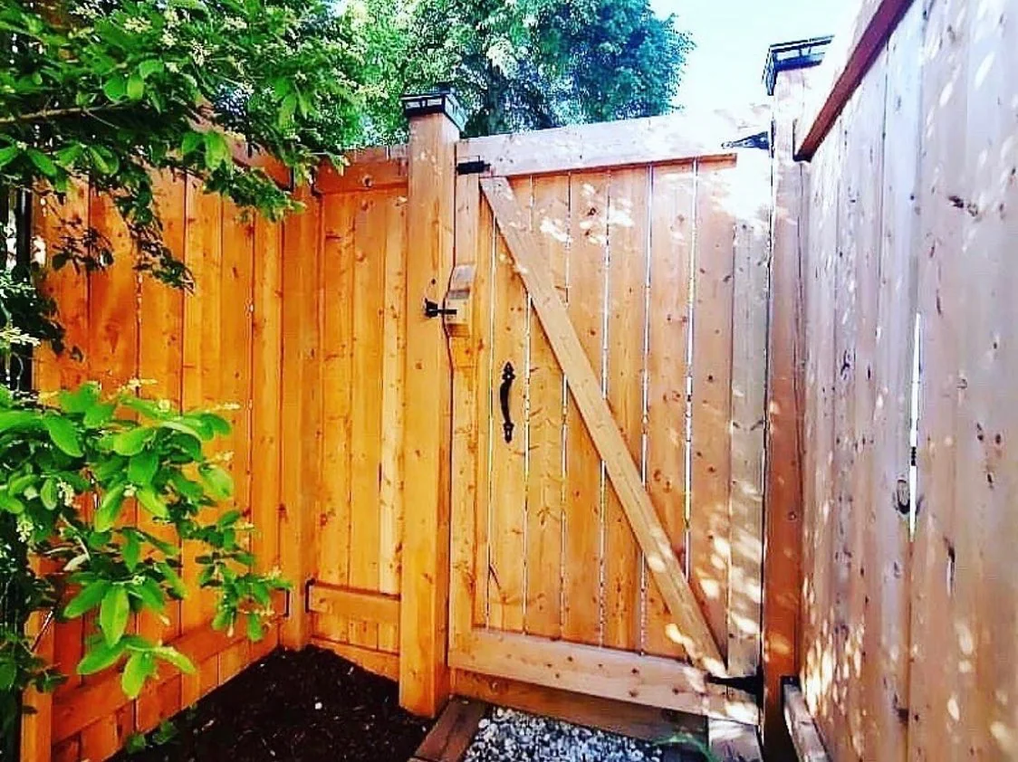Custom cedar gate and fence