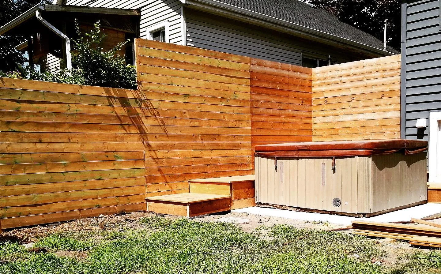 Custom cedar privacy fence