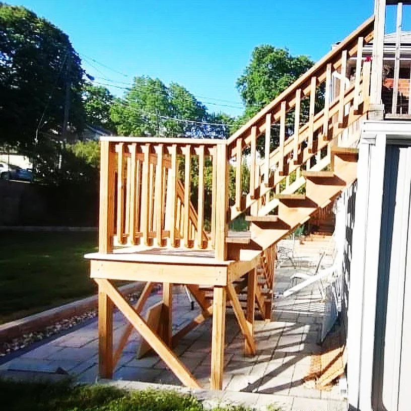 Custom raised deck and stairs