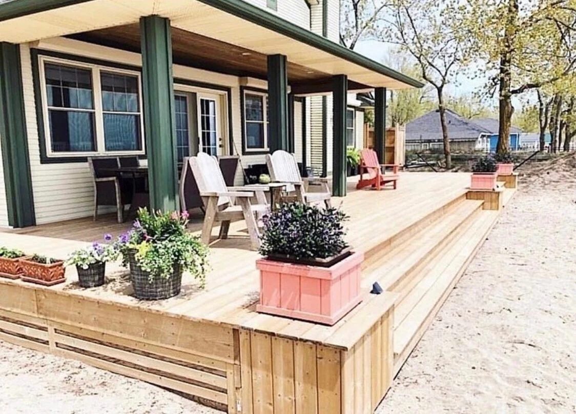 Finished backyard deck