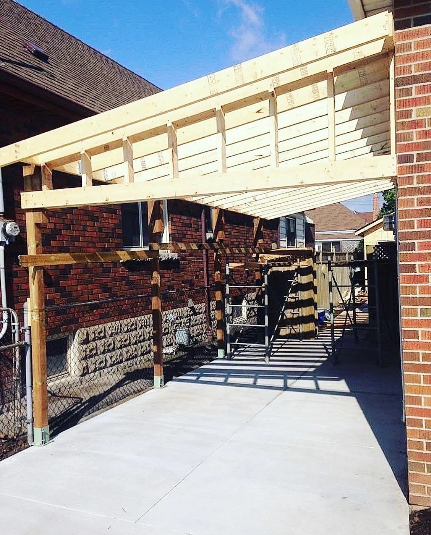Covered patio construction