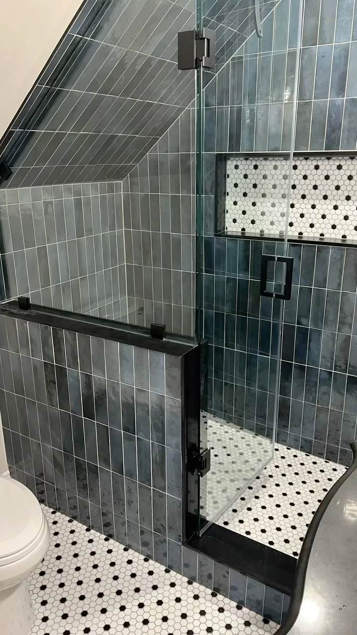 Green specialty tile shower