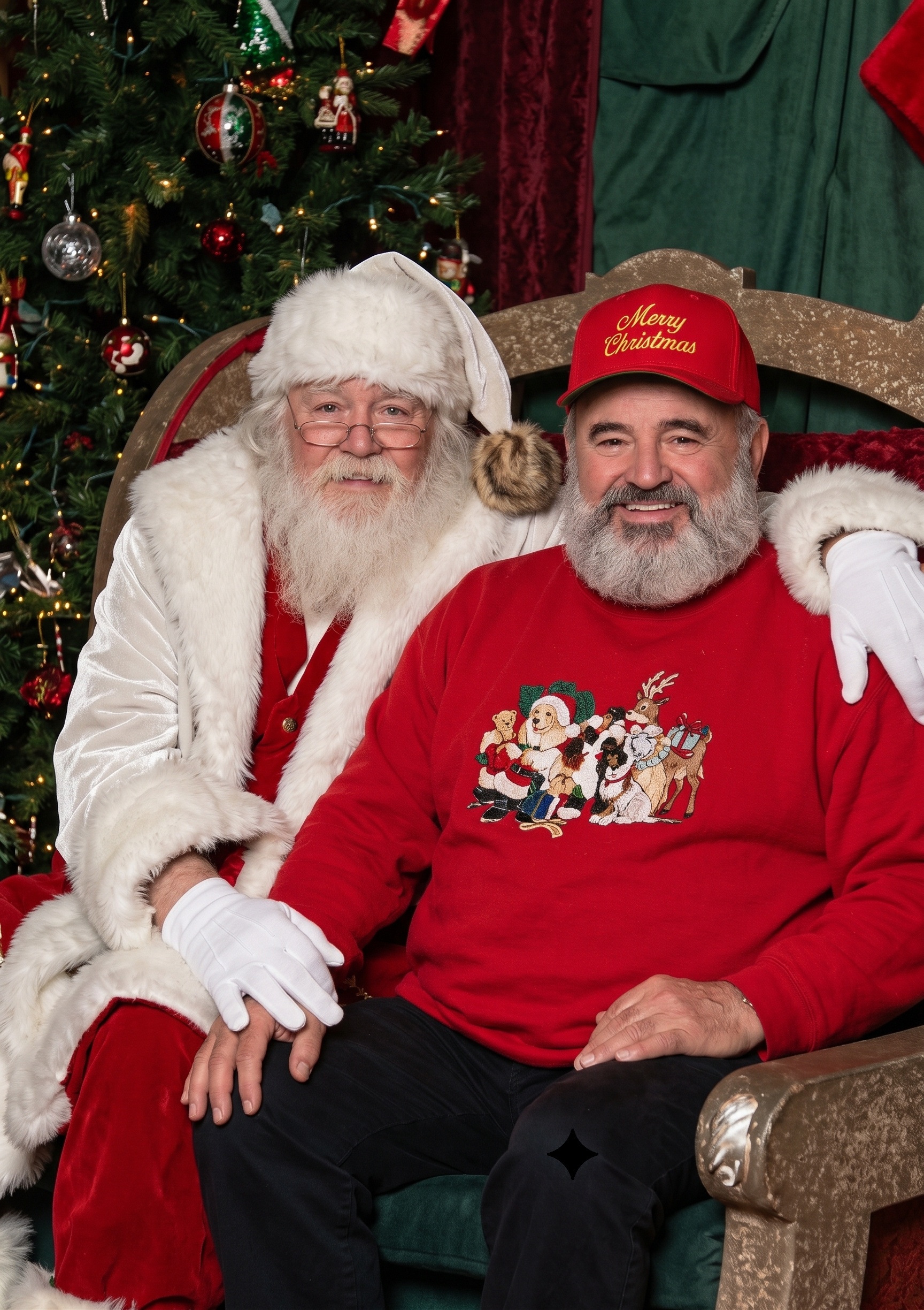 Frenchy with Santa, December 2000