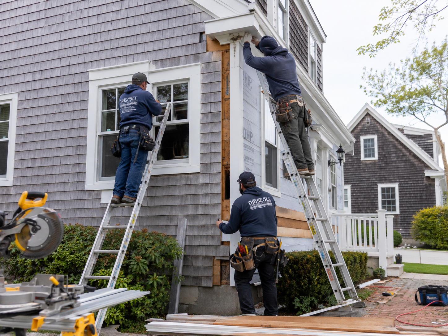 Lantern Construction crew at work in Gloucester MA
