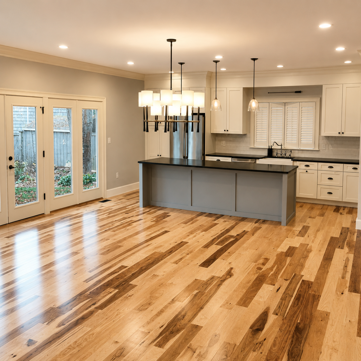 Finished hardwood floor by Lantern Construction