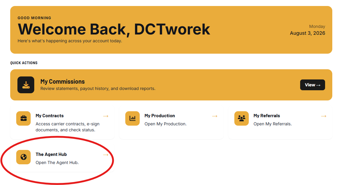 agent hub access in broker link