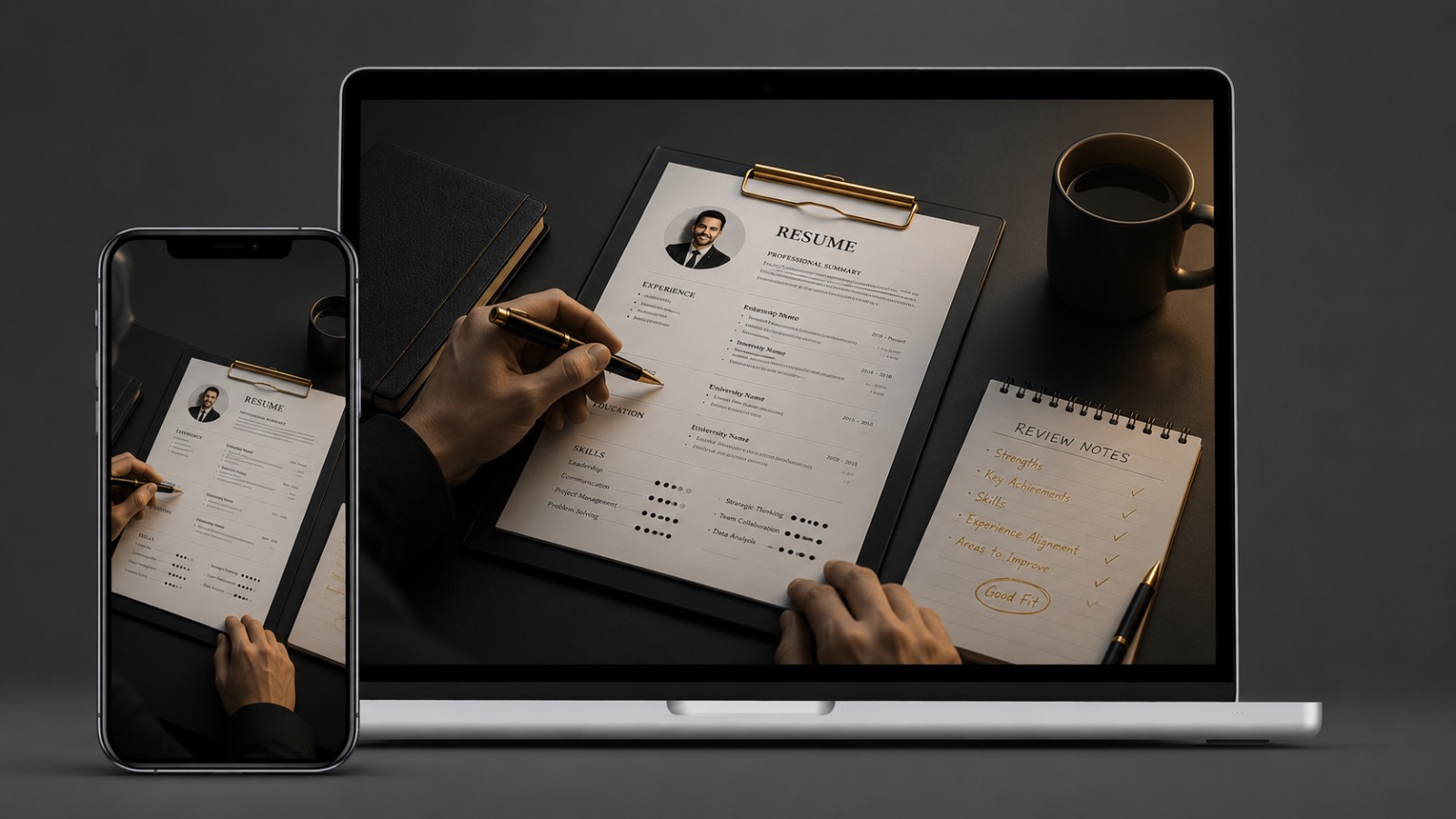 Profile review mockup