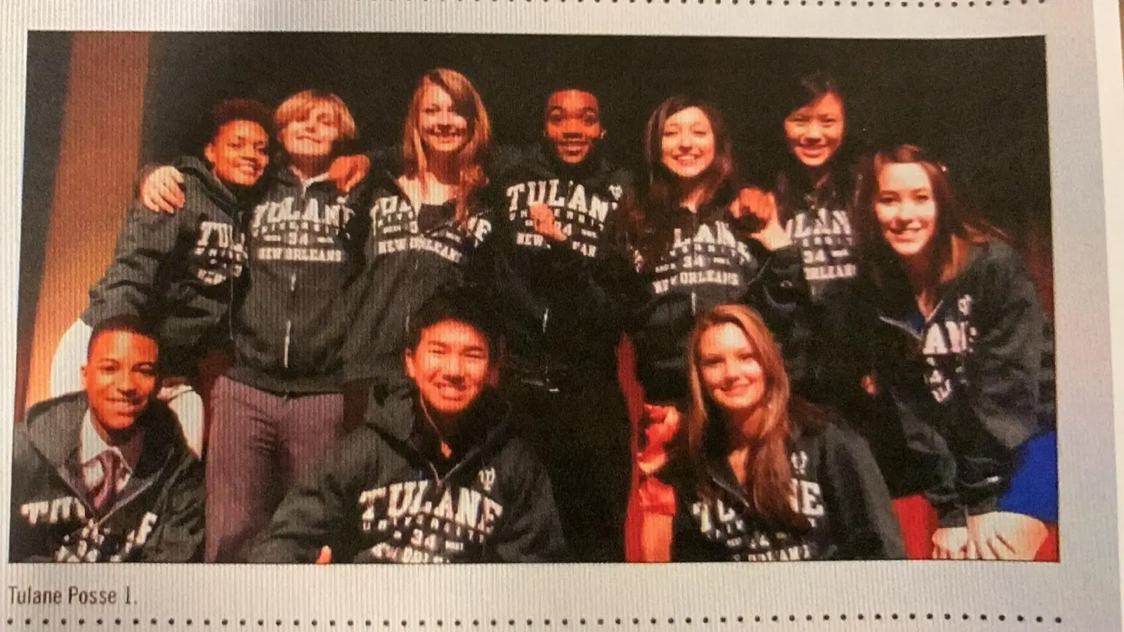 Will with friends in Tulane clothing