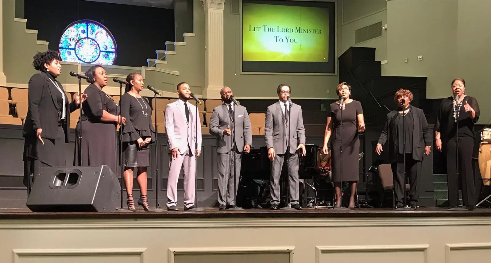Will singing on stage with a gospel group