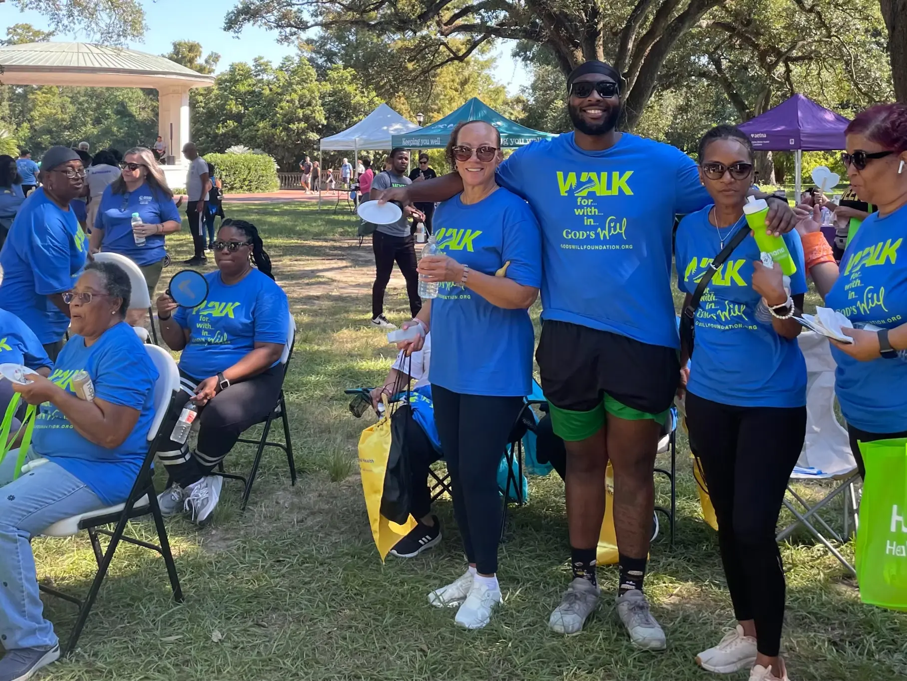 God's Will Foundation volunteers participating in the NAMI Walks Southeast Louisiana community event. 💙🌿