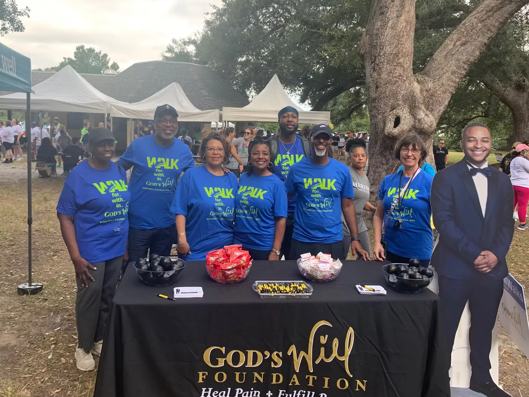 God's Will Foundation team participating in the NAMI Southeast Walk at Audubon Park. 💙🌿