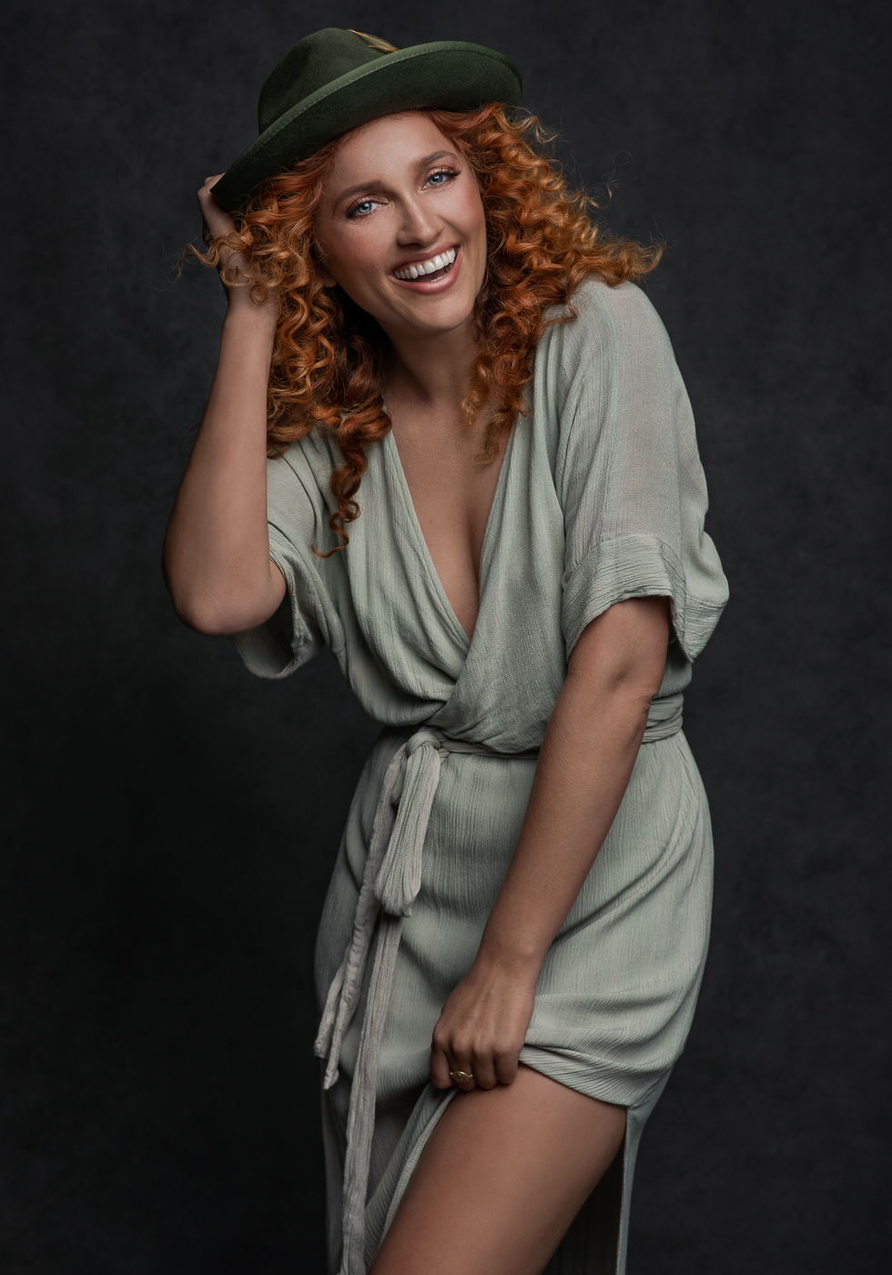 Confident woman in business smiling during personal branding photoshoot in Brisbane studio — Olessia McGregor Photography