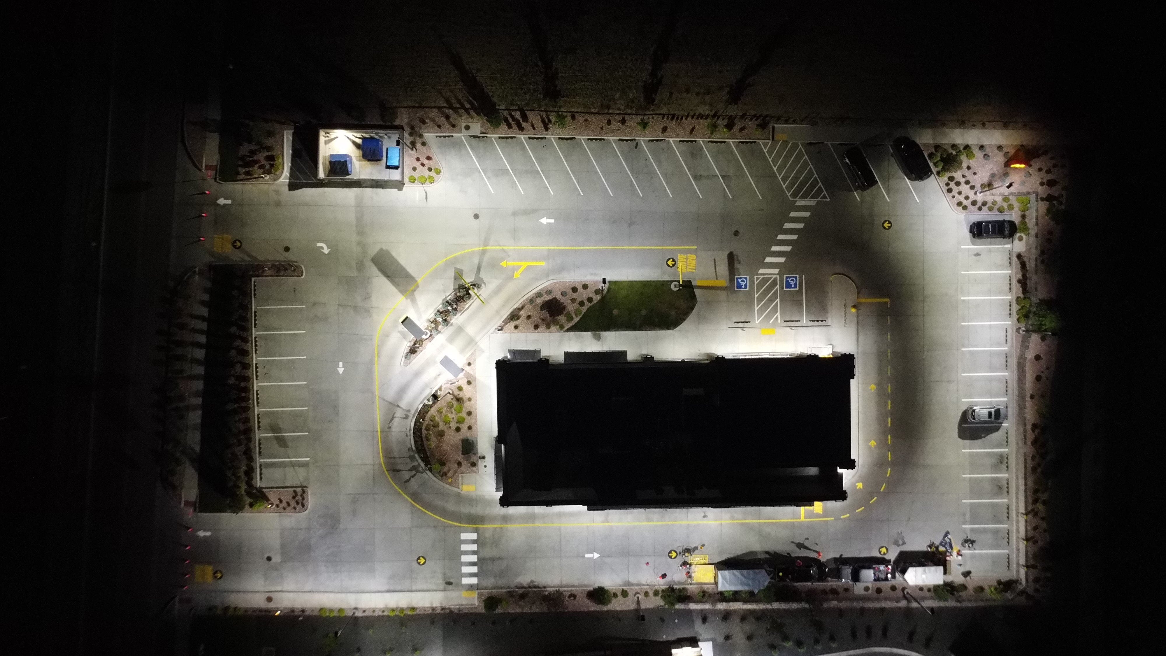 Parking lot striping