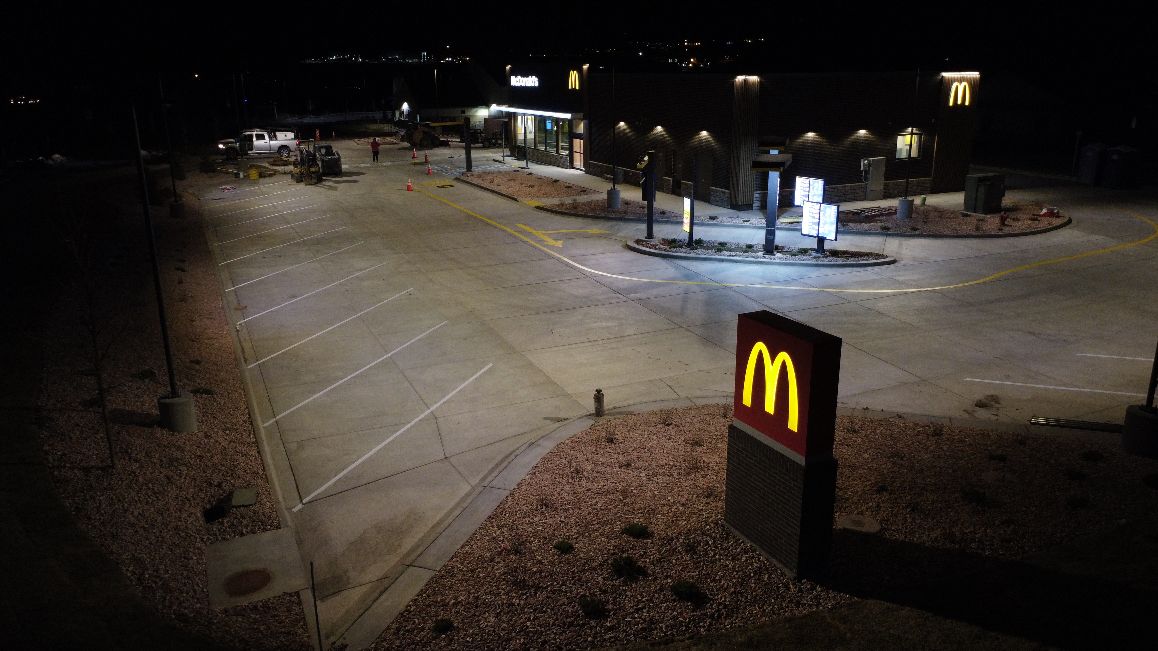 Parking lot striping