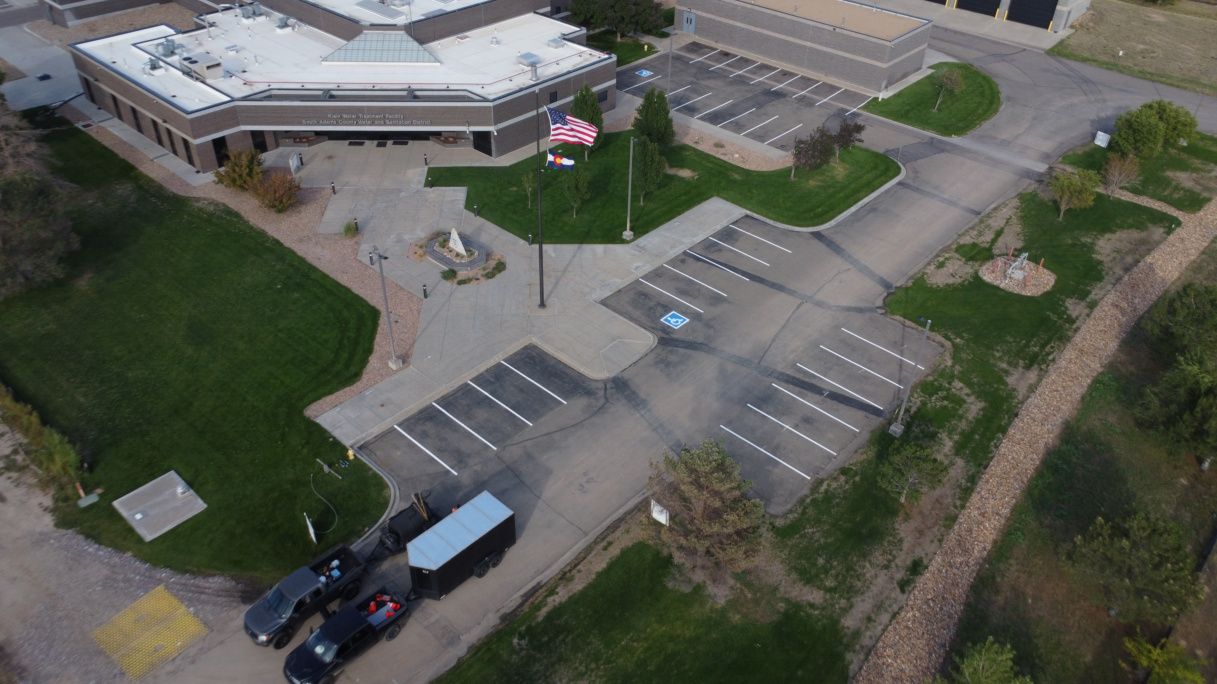 Parking lot striping
