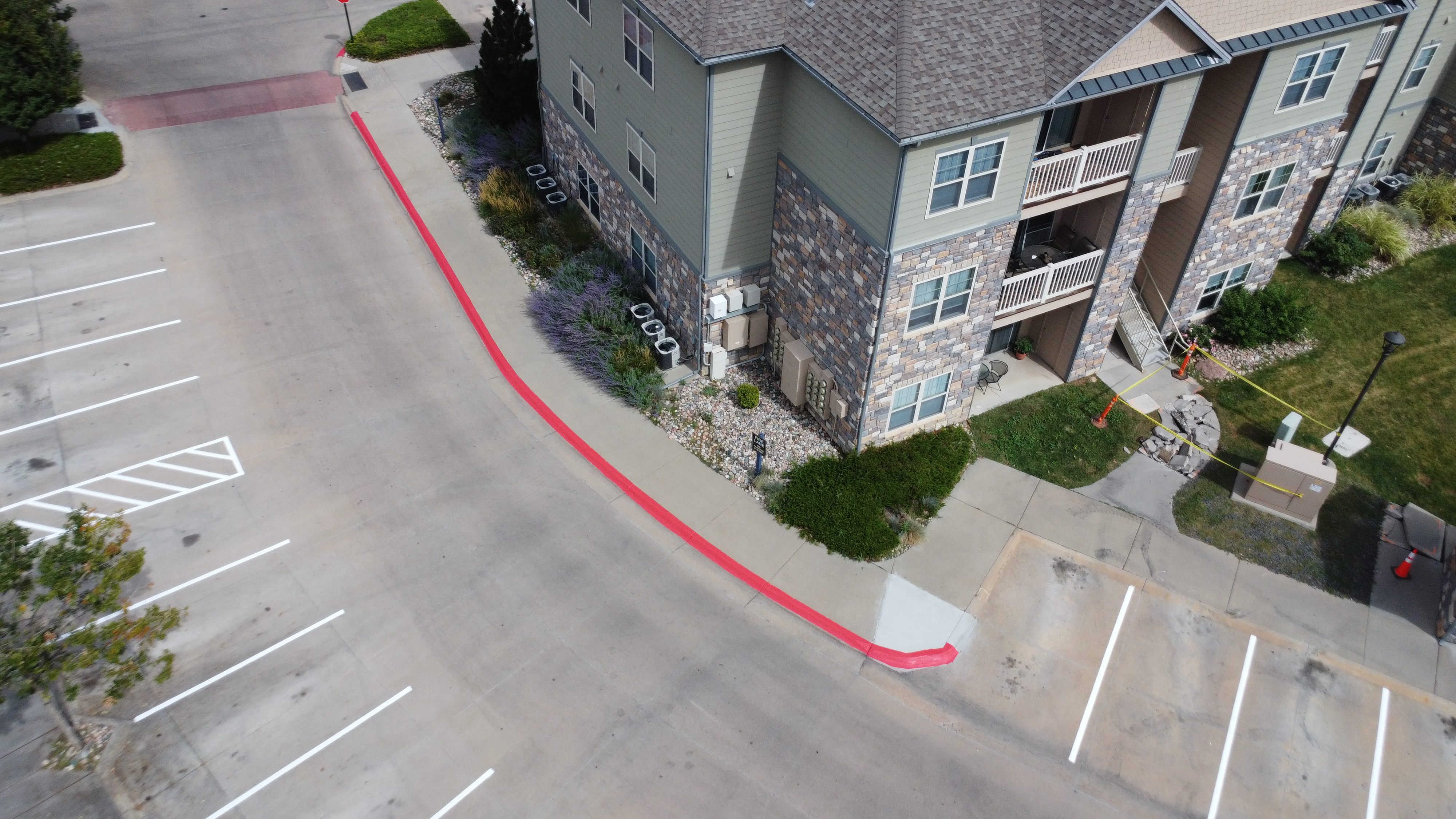 Curb restripe