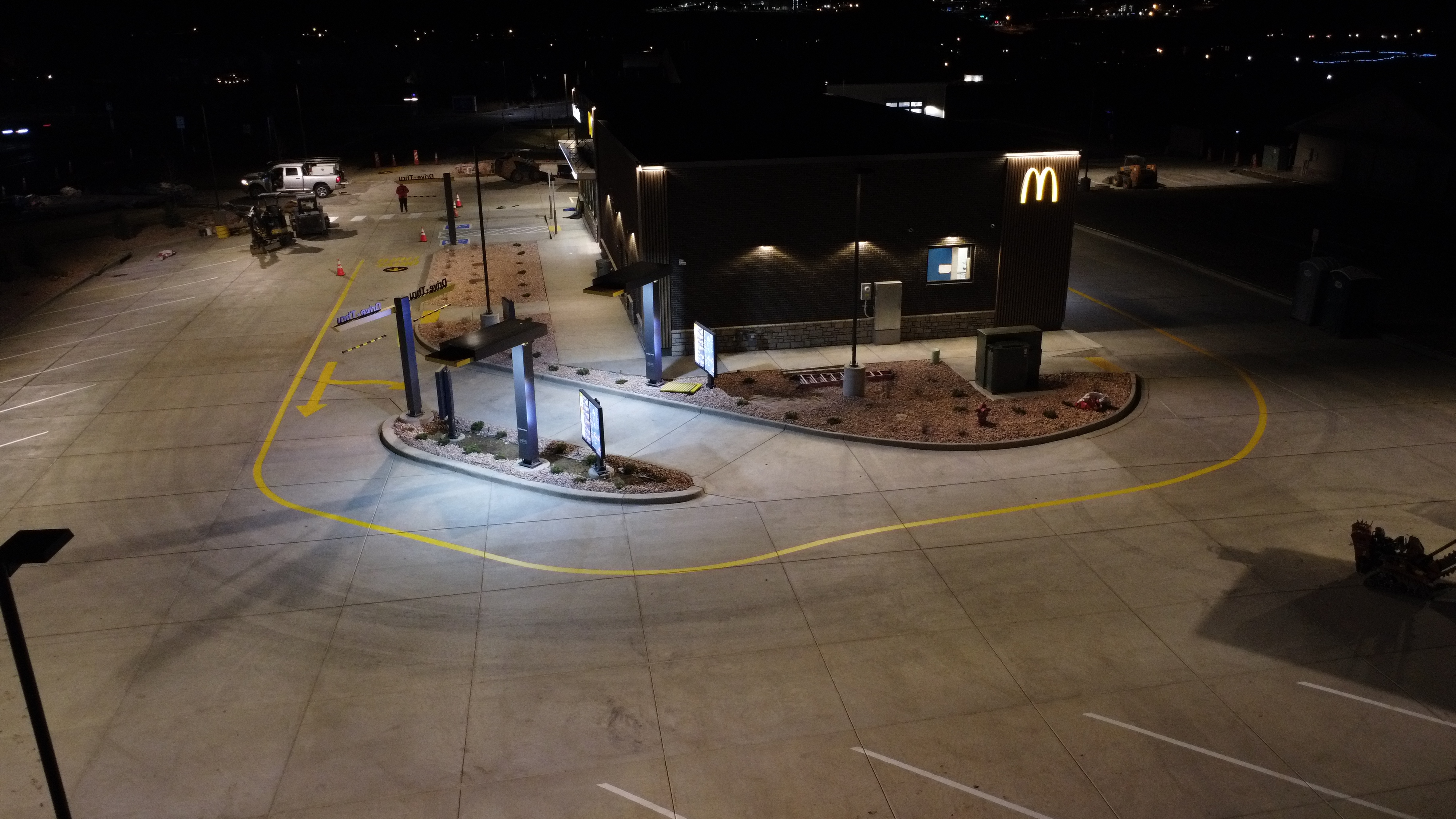McDonald's lot striping