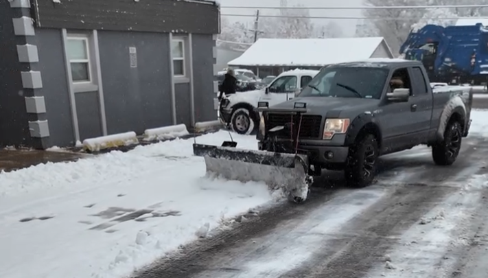 Commercial lot snow removal