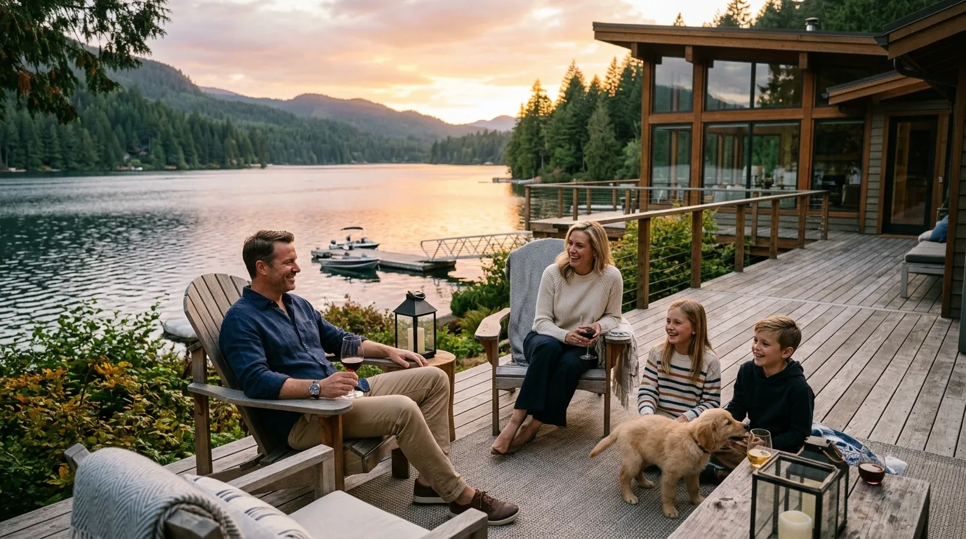 Family enjoying financial freedom