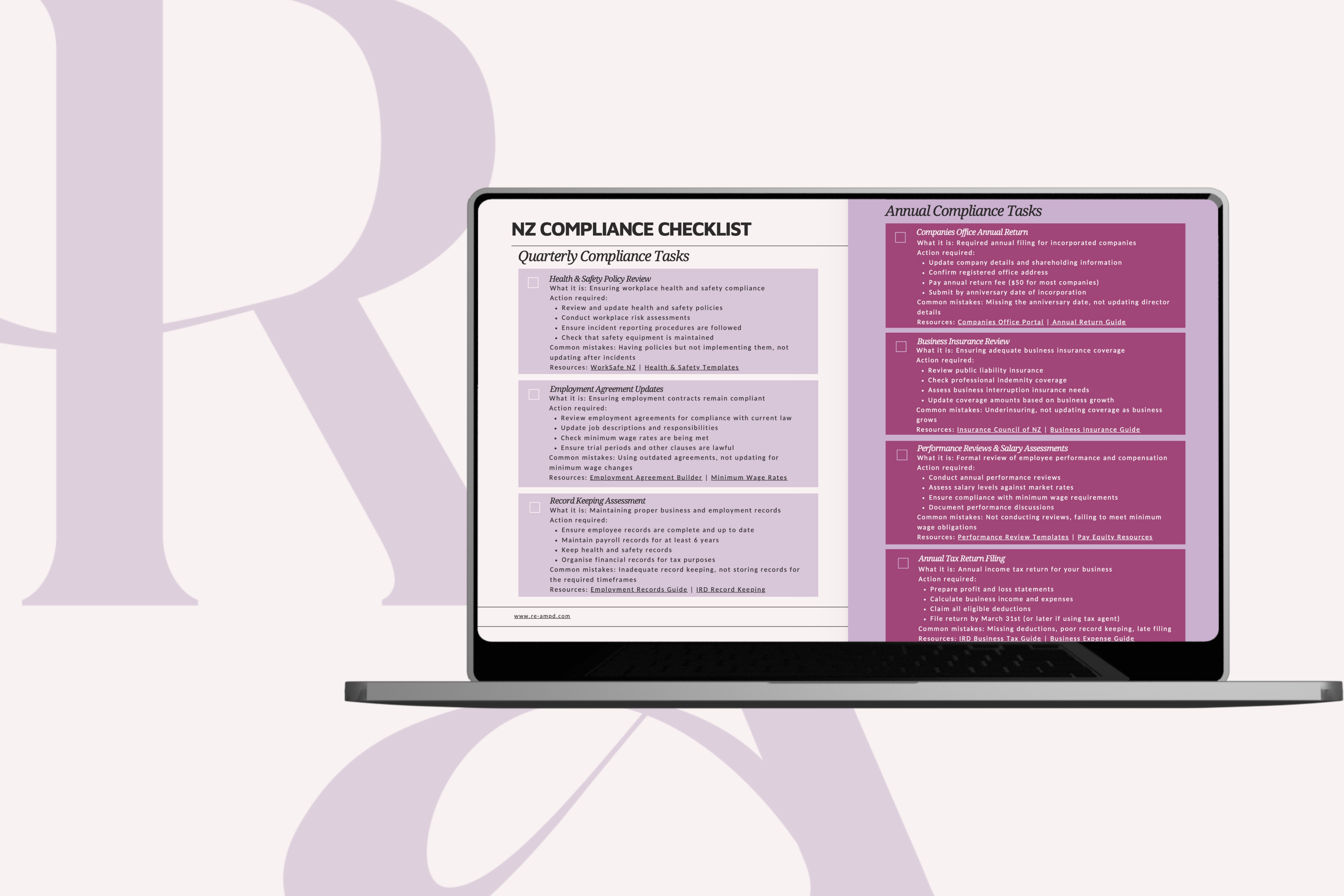 NZ Compliance Checklist