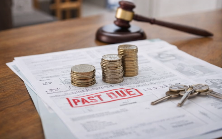 Estate financial documents with coins and house keys, representing debts and taxes before selling probate home in Connecticut real estate process Estate financial documents with coins and house keys, representing debts and taxes before selling probate home in Connecticut real estate process