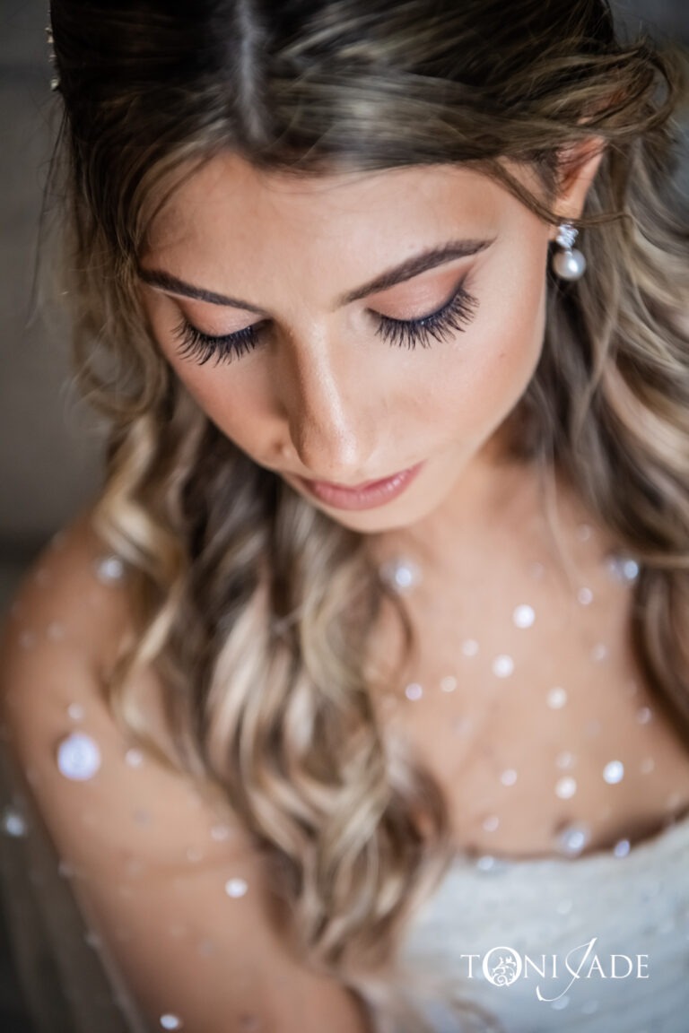 The couple together on their wedding day