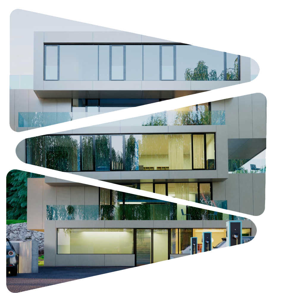 Modern building exterior for property valuation