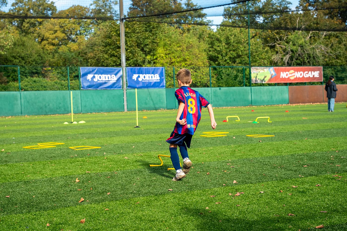 A young player on the ball at a ShoSoccer session