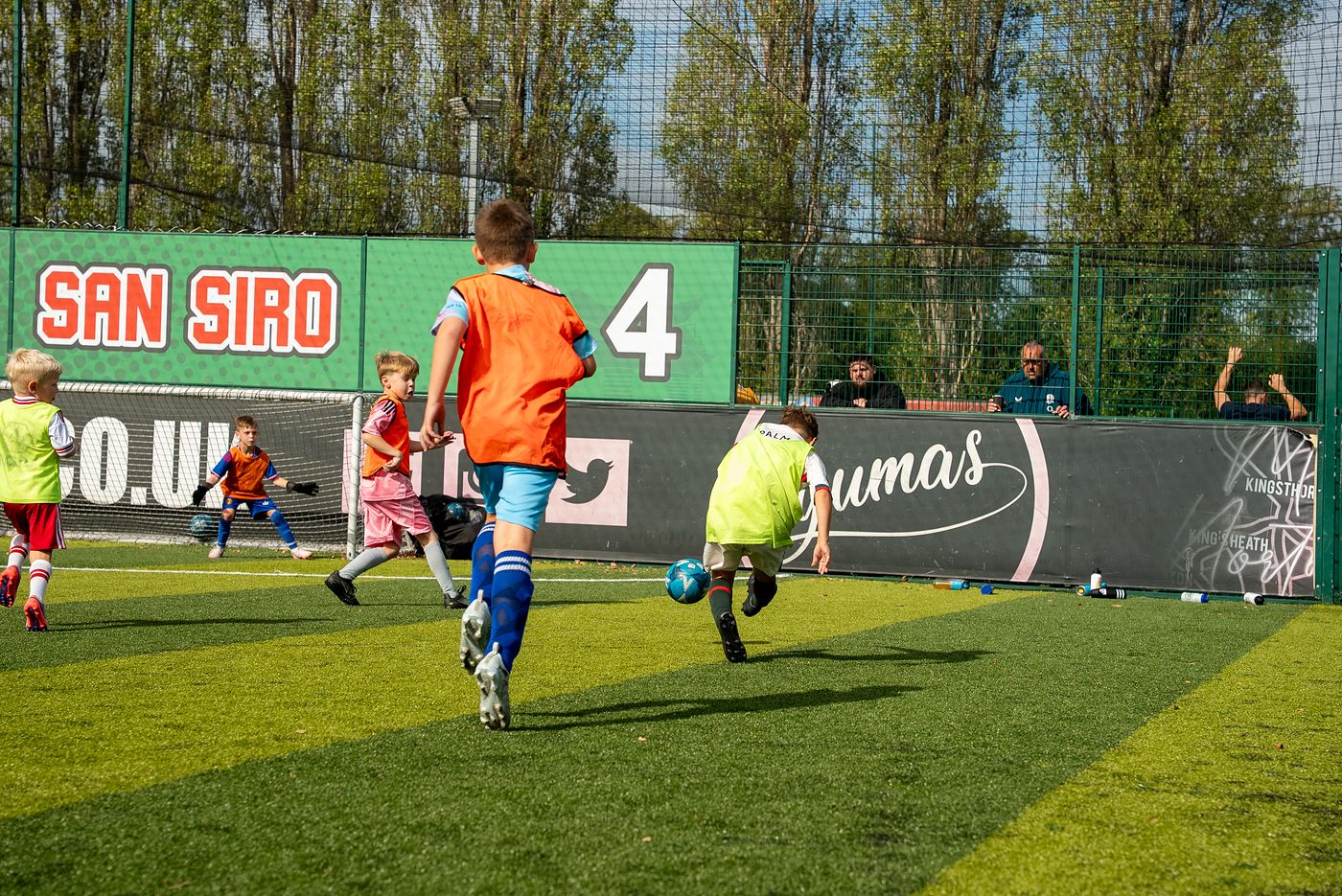 Weekend Club players in a match at Goals